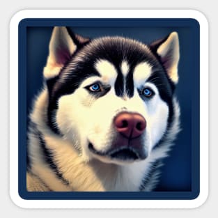 Duke, Siberian Husky Sticker